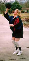 Gracie shoots the hoops Gracie shoots the hoops