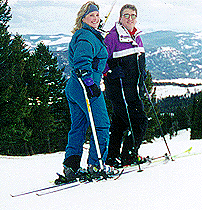 Gracie hits the slopes with her husband Peter Gracie hits the slopes with her husband Peter